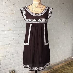 Black and white Mini dress. Boho. NWOT. Size S